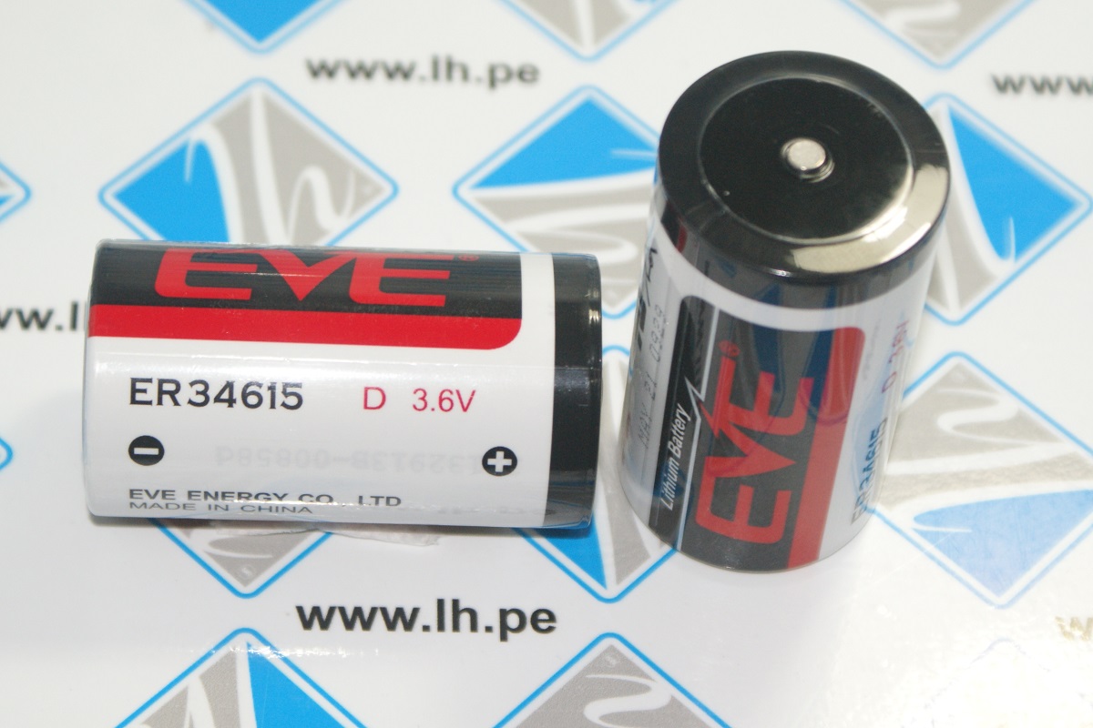 ER34615                Batería Lithium 3.6V, tamaño D, 19000mAh